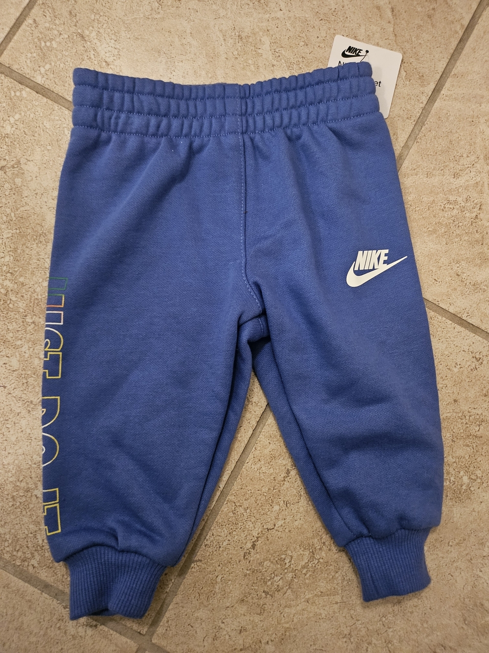 Nike Boys Royal Blue Logo Fleece Joggers 12m Nwt